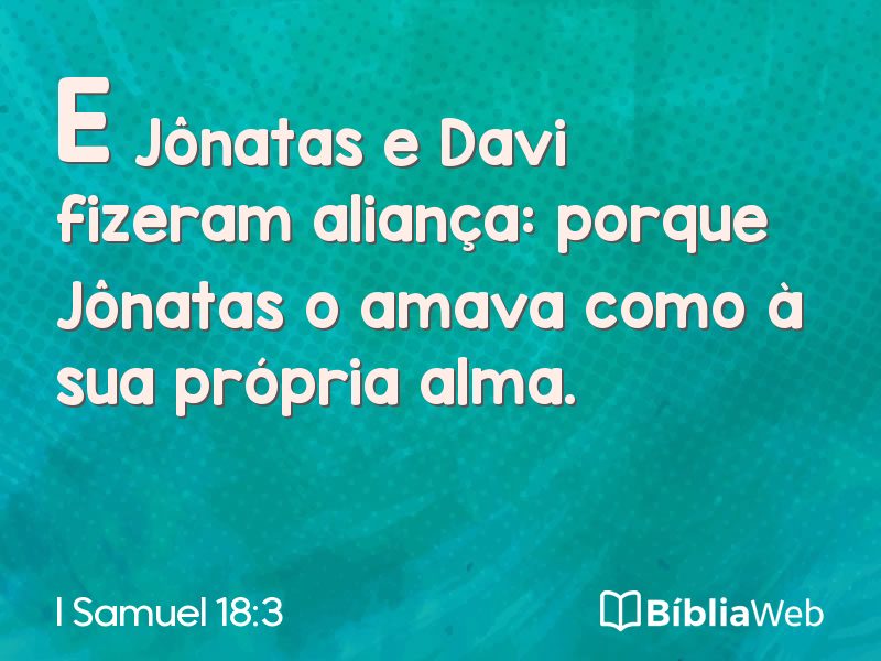 I Samuel 18:3 em imagem para compartilhar