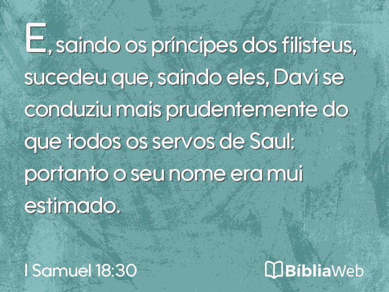 I Samuel 18:30 em imagem para compartilhar