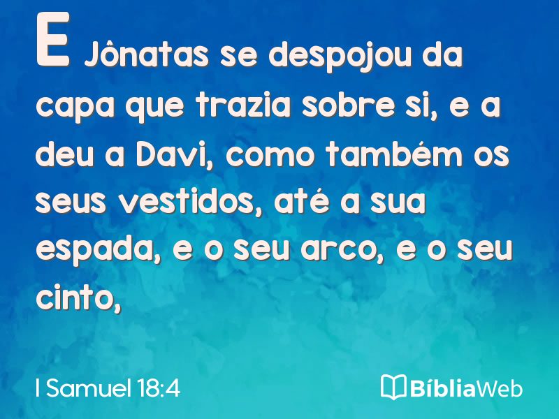 I Samuel 18:4 em imagem para compartilhar