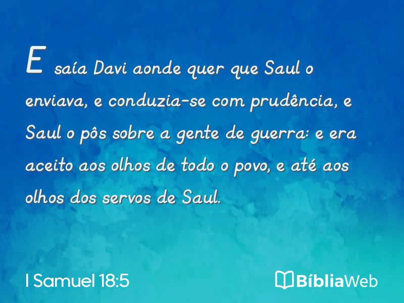 I Samuel 18:5 em imagem para compartilhar