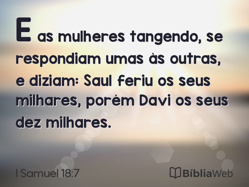I Samuel 18:7 em imagem para compartilhar