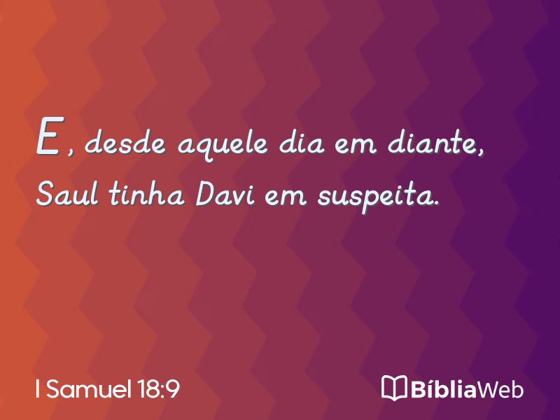 I Samuel 18:9 em imagem para compartilhar