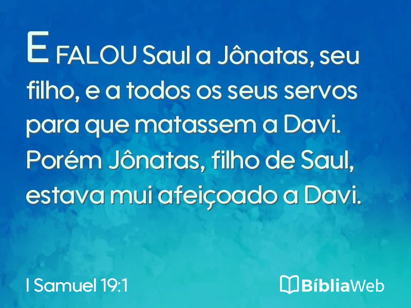 I Samuel 19:1 em imagem para compartilhar