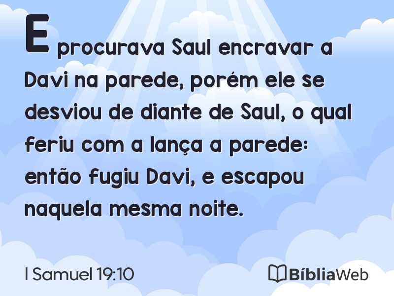 I Samuel 19:10 em imagem para compartilhar
