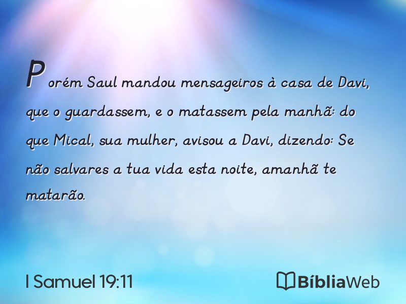 I Samuel 19:11 em imagem para compartilhar