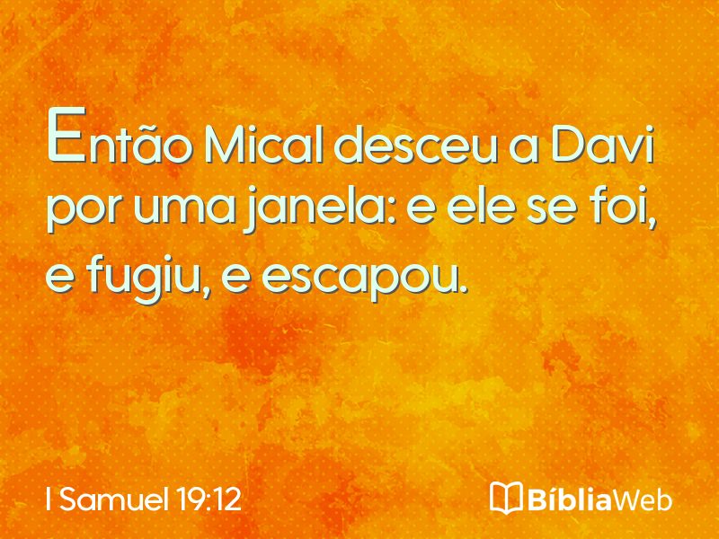 I Samuel 19:12 em imagem para compartilhar