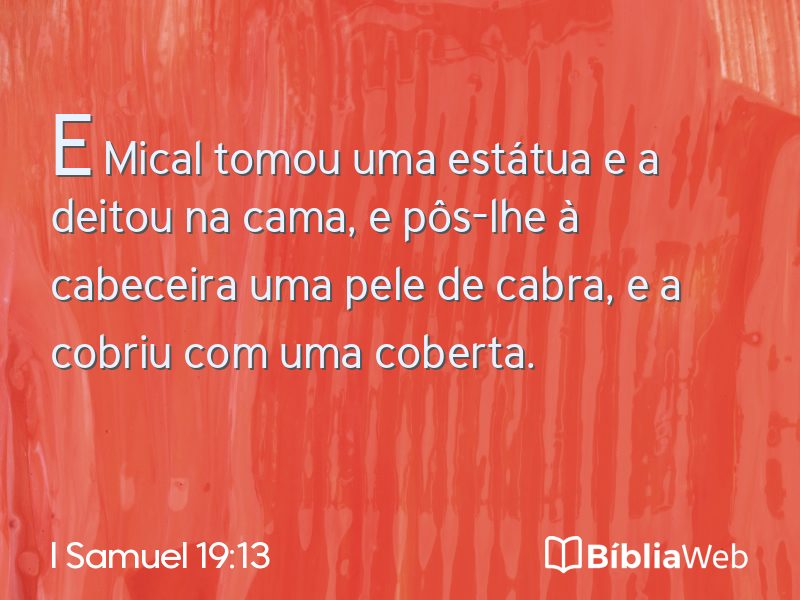 I Samuel 19:13 em imagem para compartilhar