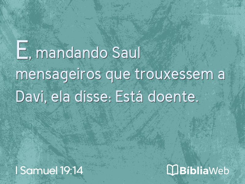 I Samuel 19:14 em imagem para compartilhar