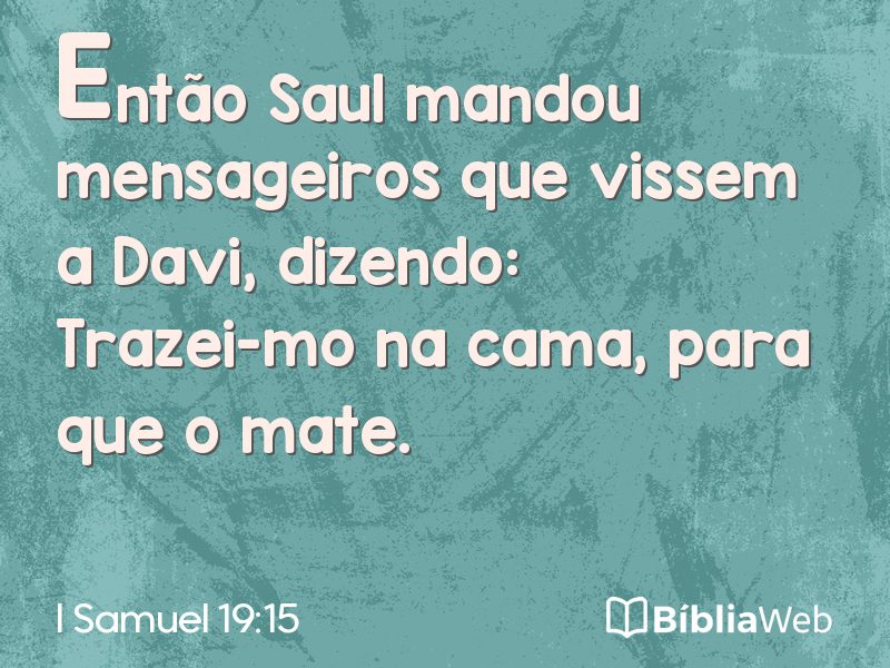 I Samuel 19:15 em imagem para compartilhar