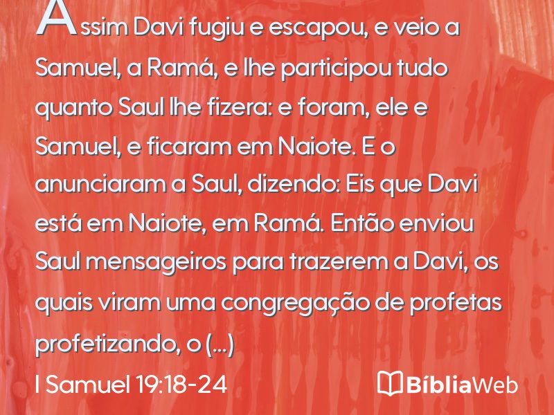 I Samuel 19:18-24 em imagem para compartilhar