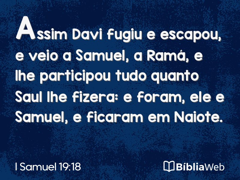I Samuel 19:18 em imagem para compartilhar