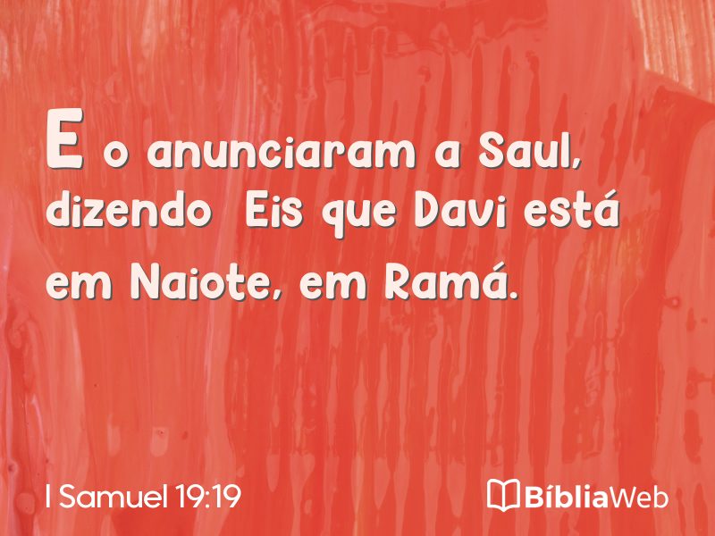 I Samuel 19:19 em imagem para compartilhar