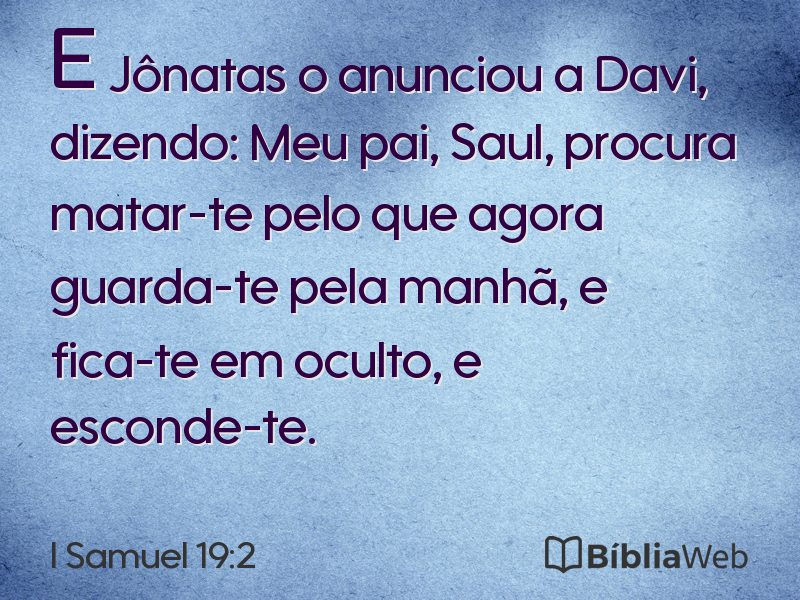 I Samuel 19:2 em imagem para compartilhar