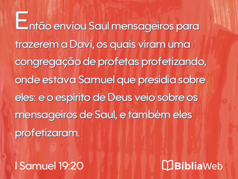 I Samuel 19:20 em imagem para compartilhar
