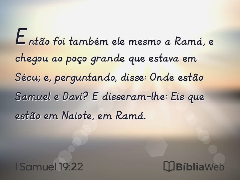 I Samuel 19:22 em imagem para compartilhar