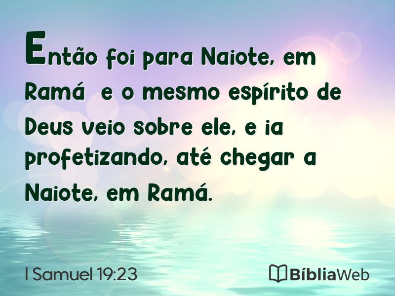 I Samuel 19:23 em imagem para compartilhar