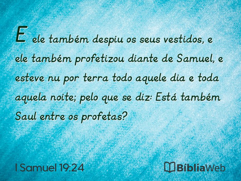 I Samuel 19:24 em imagem para compartilhar