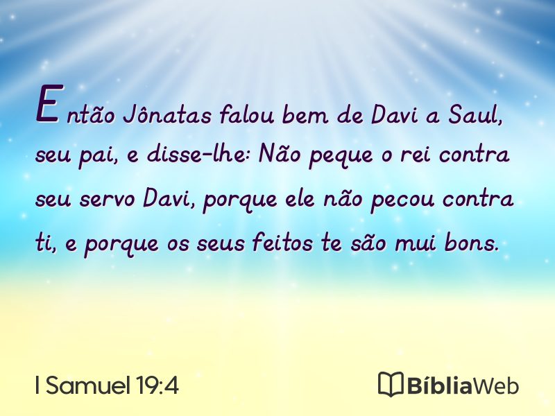 I Samuel 19:4 em imagem para compartilhar