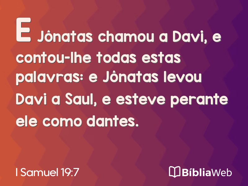 I Samuel 19:7 em imagem para compartilhar