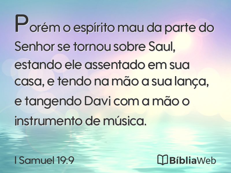 I Samuel 19:9 em imagem para compartilhar