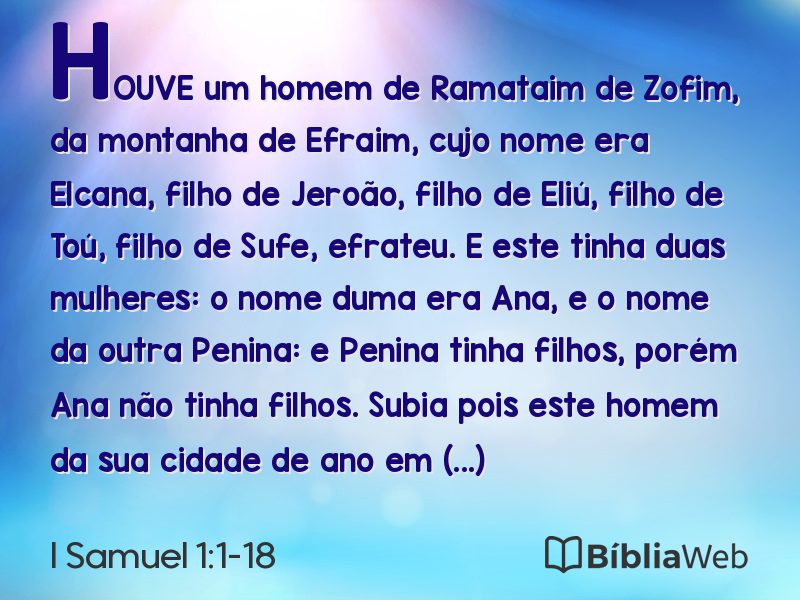 I Samuel 1:1-18 em imagem para compartilhar