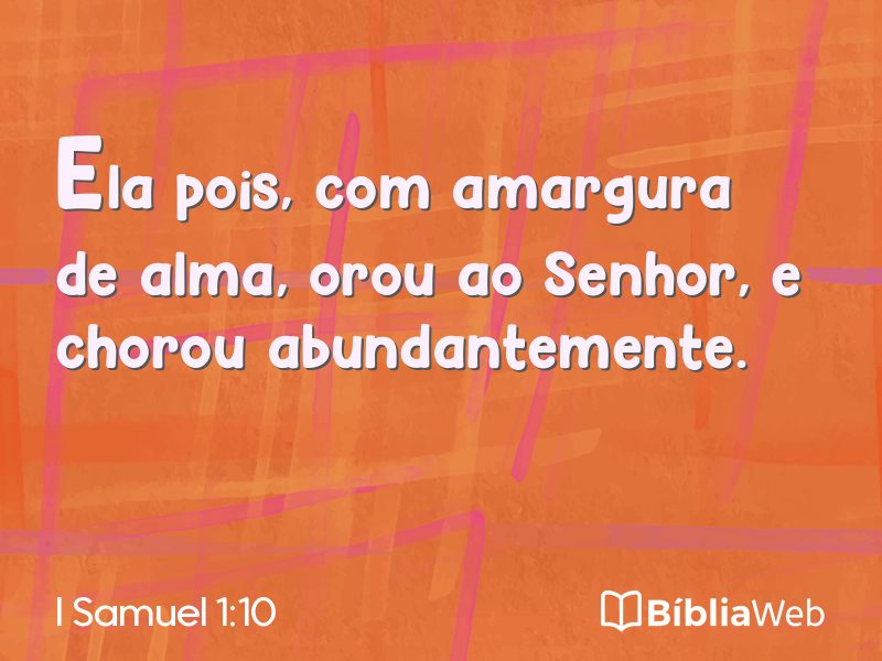 I Samuel 1:10 em imagem para compartilhar