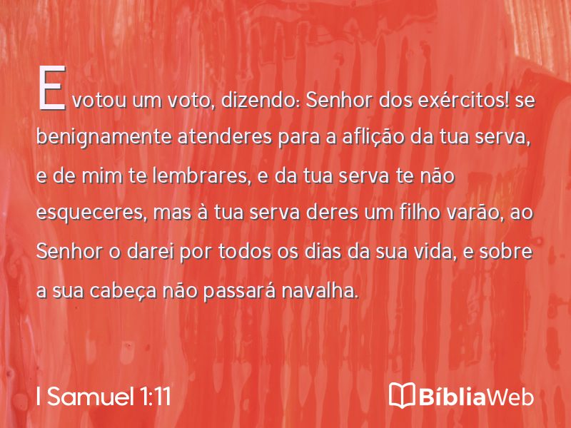 I Samuel 1:11 em imagem para compartilhar