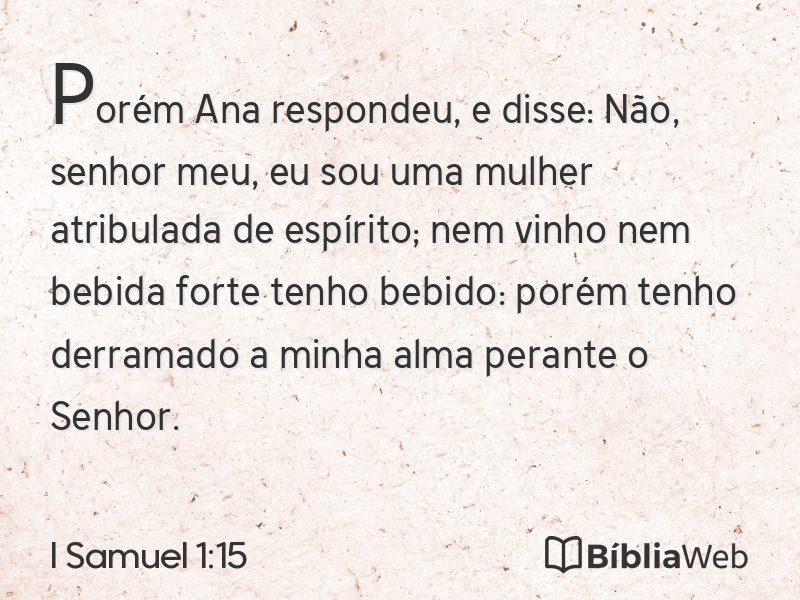I Samuel 1:15 em imagem para compartilhar