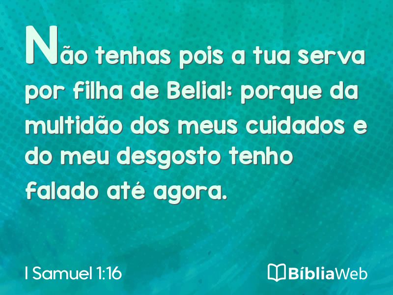 I Samuel 1:16 em imagem para compartilhar