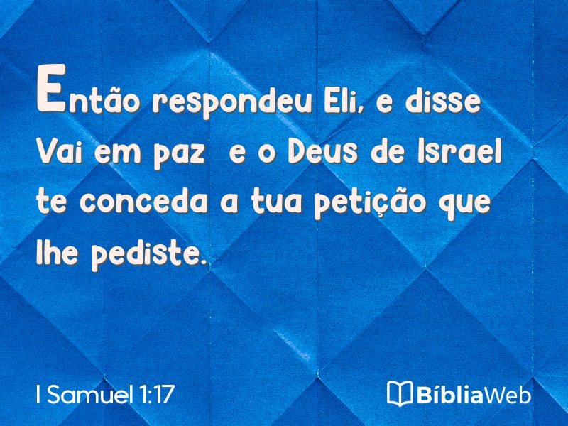 I Samuel 1:17 em imagem para compartilhar