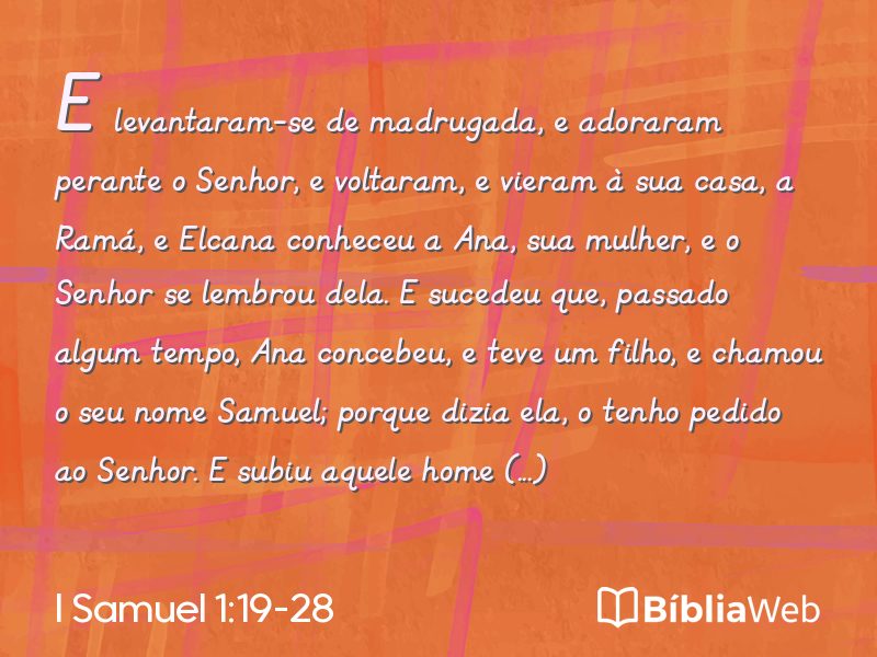 I Samuel 1:19-28 em imagem para compartilhar