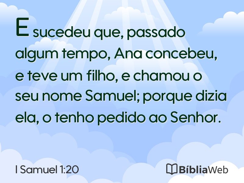 I Samuel 1:20 em imagem para compartilhar