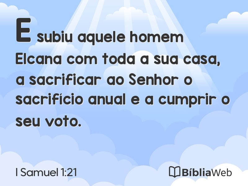 I Samuel 1:21 em imagem para compartilhar