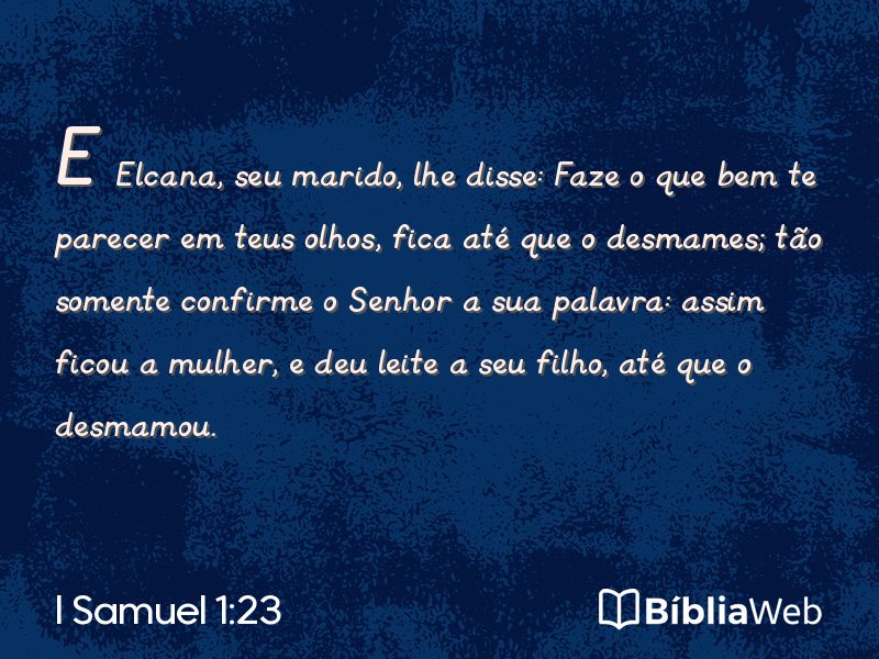I Samuel 1:23 em imagem para compartilhar