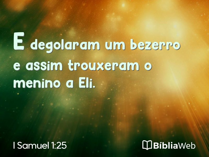 I Samuel 1:25 em imagem para compartilhar