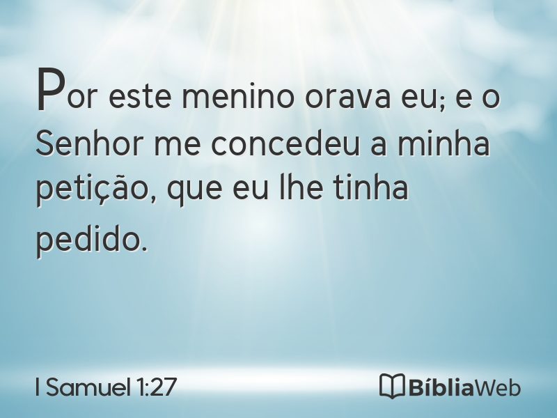 I Samuel 1:27 em imagem para compartilhar