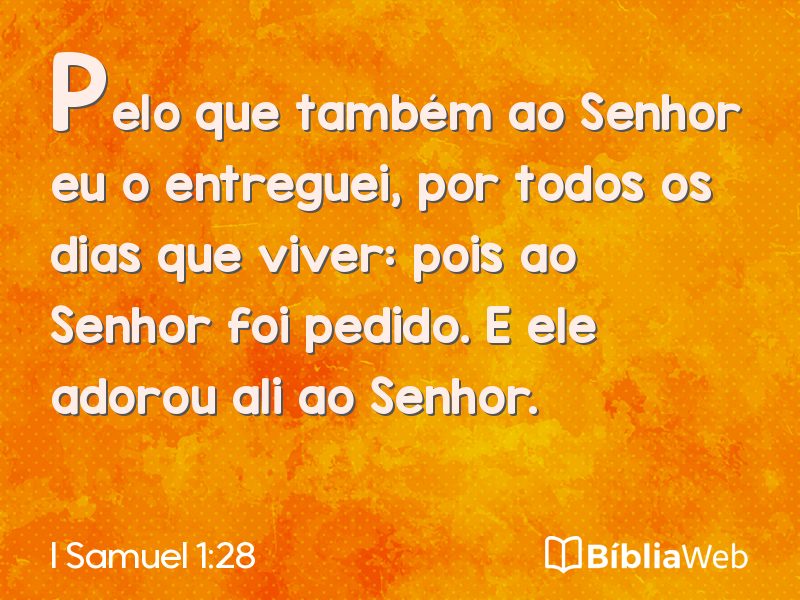 I Samuel 1:28 em imagem para compartilhar