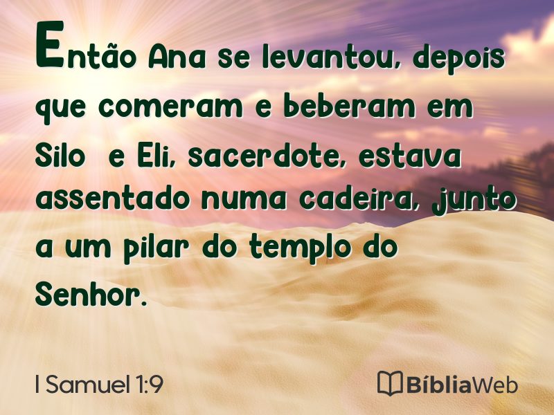 I Samuel 1:9 em imagem para compartilhar