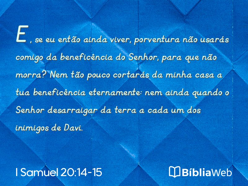 I Samuel 20:14-15 em imagem para compartilhar
