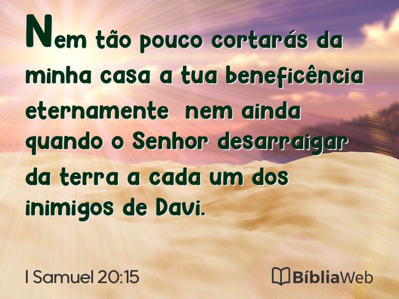 I Samuel 20:15 em imagem para compartilhar