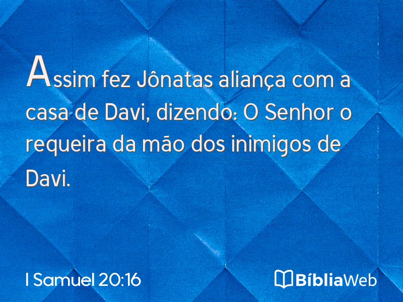I Samuel 20:16 em imagem para compartilhar
