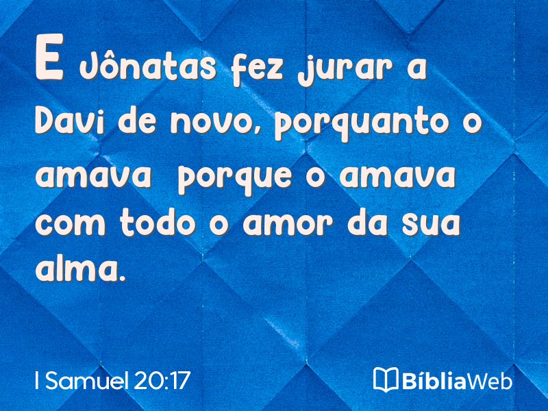 I Samuel 20:17 em imagem para compartilhar