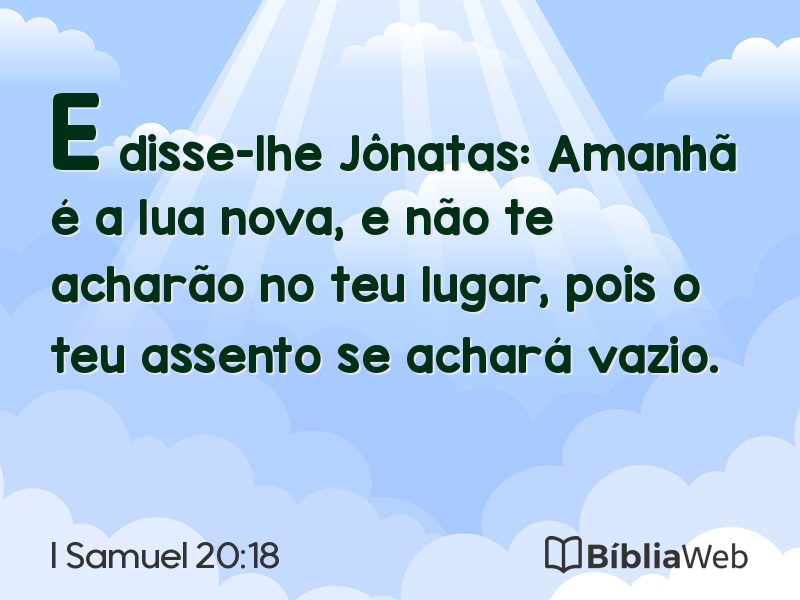 I Samuel 20:18 em imagem para compartilhar