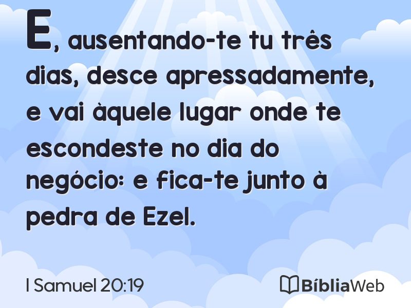 I Samuel 20:19 em imagem para compartilhar