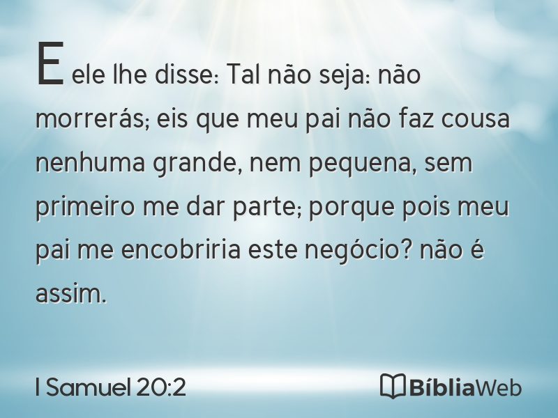 I Samuel 20:2 em imagem para compartilhar