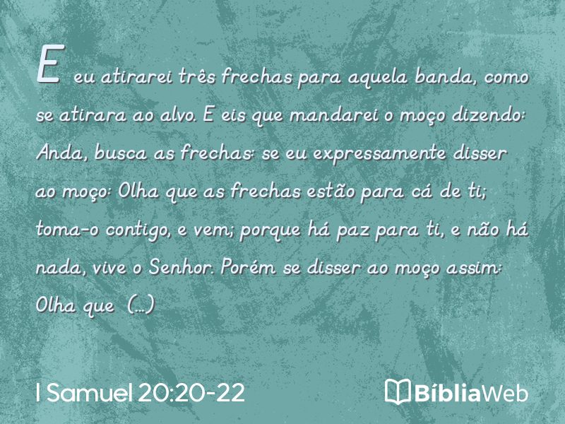 I Samuel 20:20-22 em imagem para compartilhar