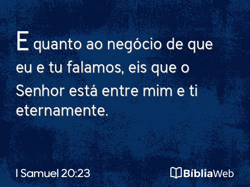 I Samuel 20:23 em imagem para compartilhar