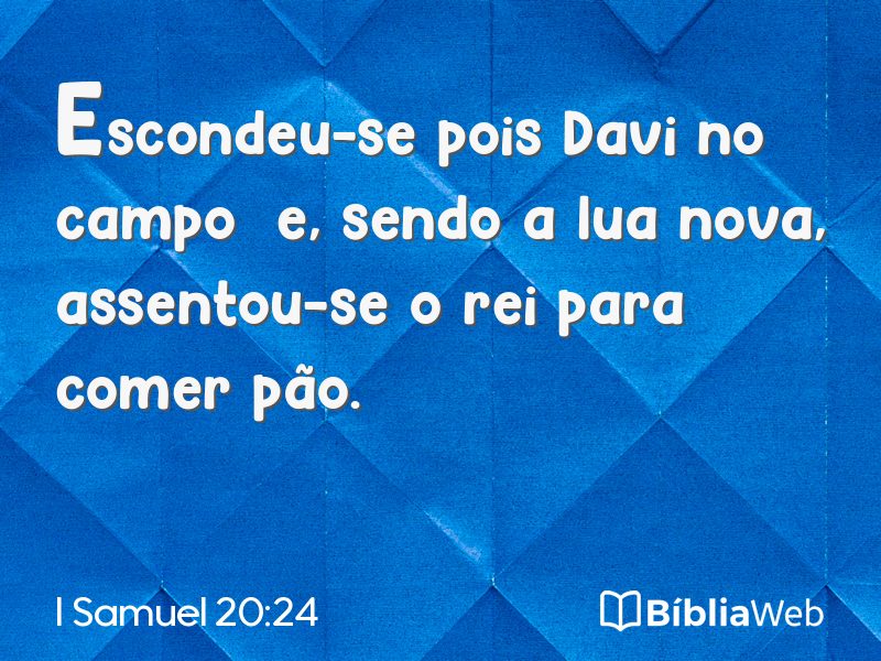I Samuel 20:24 em imagem para compartilhar