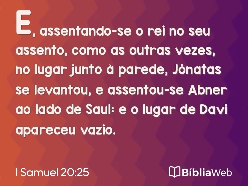 I Samuel 20:25 em imagem para compartilhar