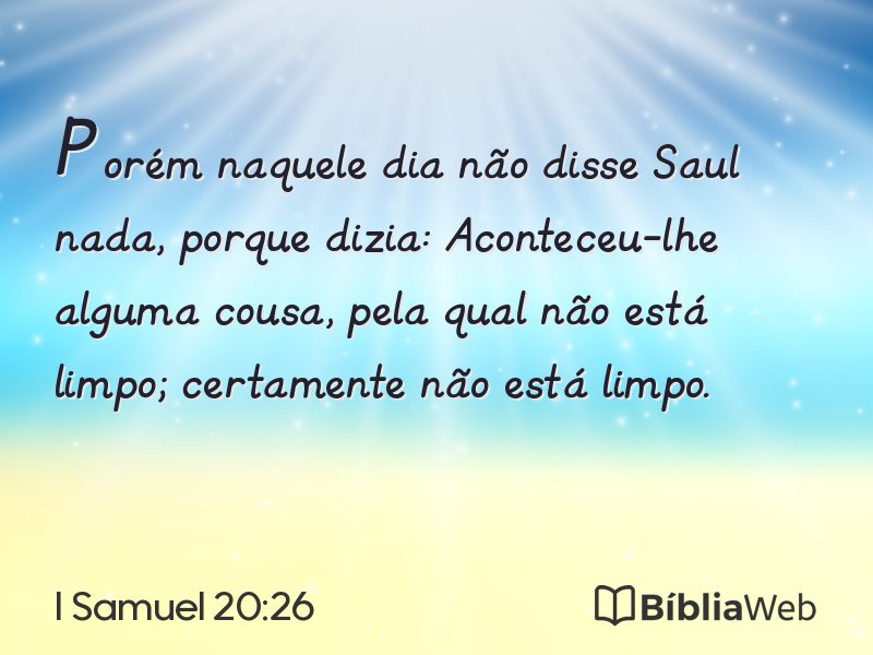 I Samuel 20:26 em imagem para compartilhar